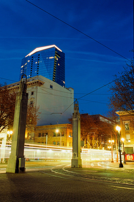SW 11th and Morrison in Twlight